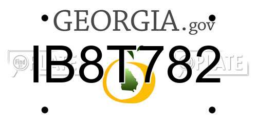 IB8T782 Georgia License Plate