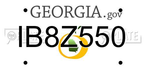 IB8Z550 Georgia License Plate