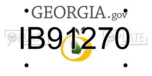 IB91270 Georgia License Plate