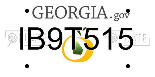 IB9T515 Georgia License Plate