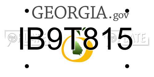 IB9T815 Georgia License Plate