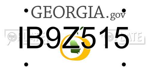 IB9Z515 Georgia License Plate