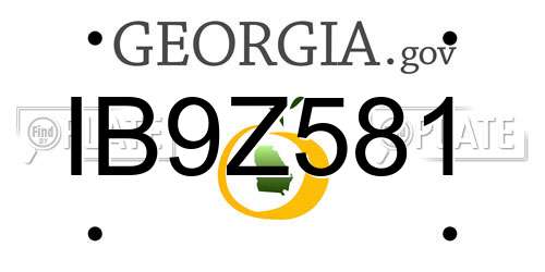 IB9Z581 Georgia License Plate