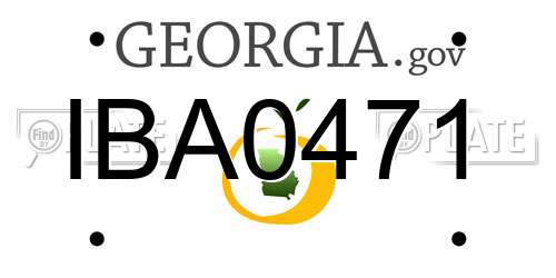 IBA0471 Georgia License Plate