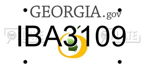IBA3109 Georgia License Plate