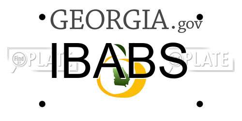 IBABS Georgia License Plate