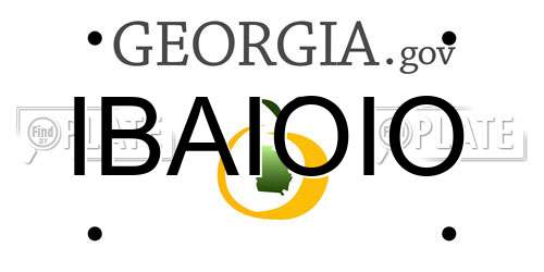 IBAIOIO Georgia License Plate