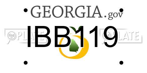 IBB119 Georgia License Plate