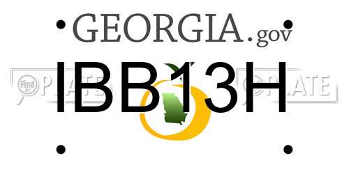 IBB13H Georgia License Plate