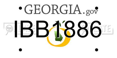 IBB1886 Georgia License Plate
