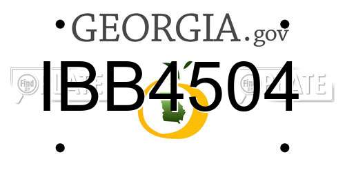 IBB4504 Georgia License Plate