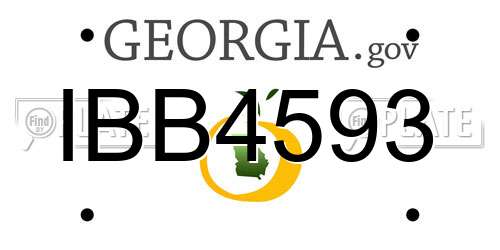 IBB4593 Georgia License Plate