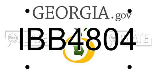IBB4804 Georgia License Plate