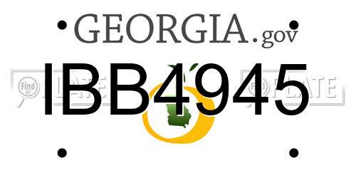 IBB4945 Georgia License Plate
