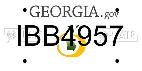 IBB4957 Georgia License Plate