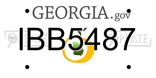 IBB5487 Georgia License Plate