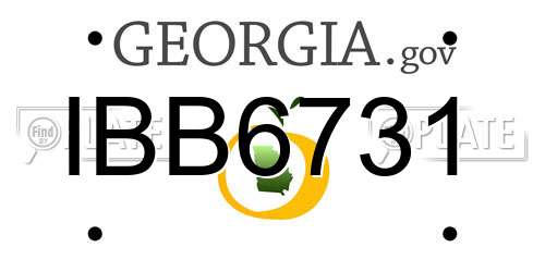 IBB6731 Georgia License Plate