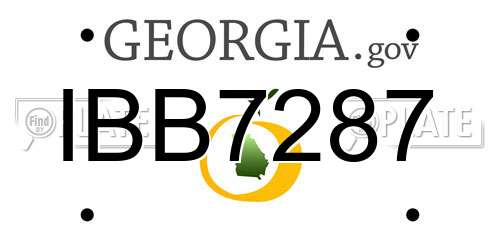 IBB7287 Georgia License Plate