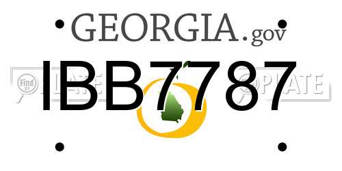IBB7787 Georgia License Plate