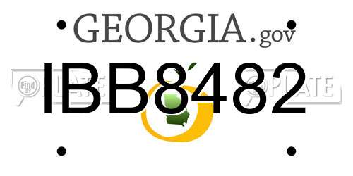 IBB8482 Georgia License Plate