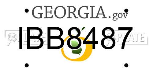 IBB8487 Georgia License Plate