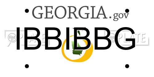 IBBIBBG Georgia License Plate