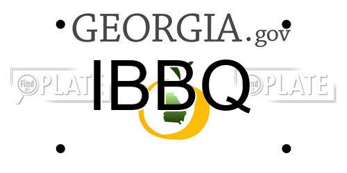 IBBQ Georgia License Plate