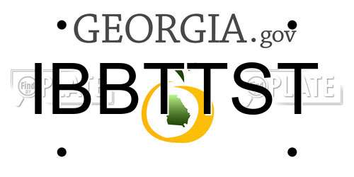 IBBTTST Georgia License Plate