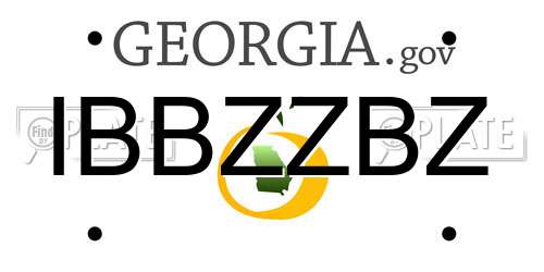 IBBZZBZ Georgia License Plate