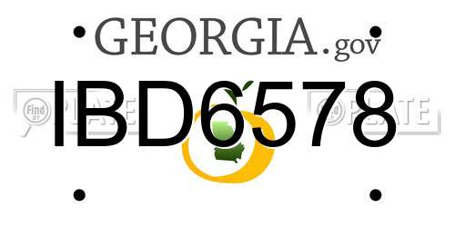 IBD6578 Georgia License Plate