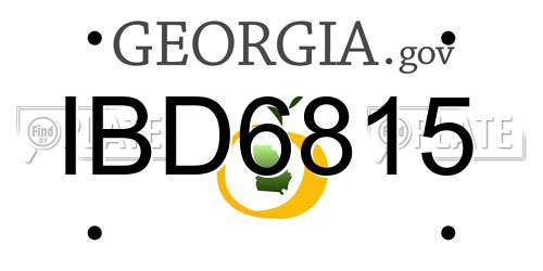 IBD6815 Georgia License Plate