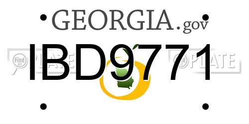 IBD9771 Georgia License Plate