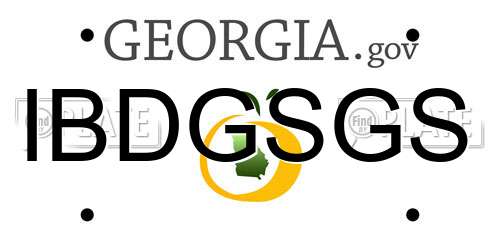 IBDGSGS Georgia License Plate
