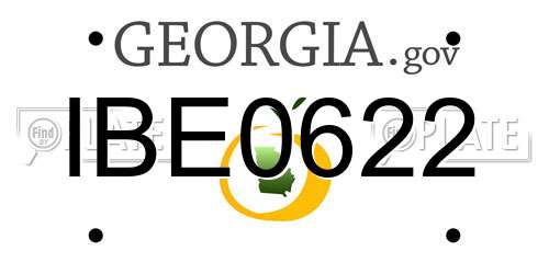 IBE0622 Georgia License Plate