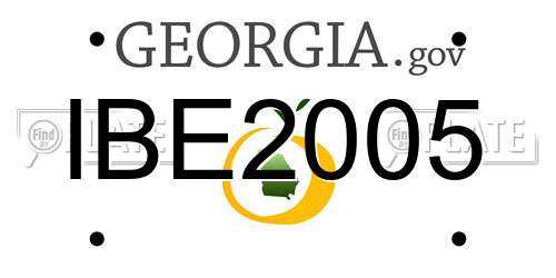 IBE2005 Georgia License Plate