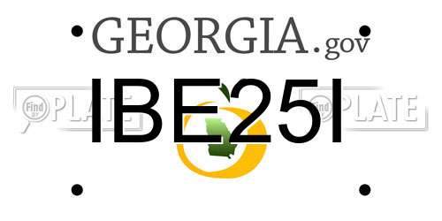 IBE25I Georgia License Plate