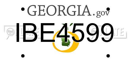 IBE4599 Georgia License Plate