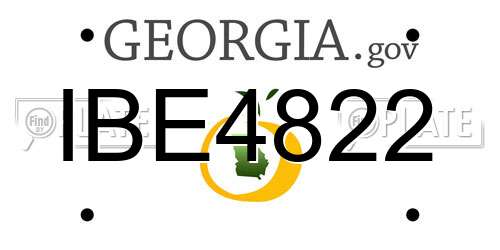 IBE4822 Georgia License Plate