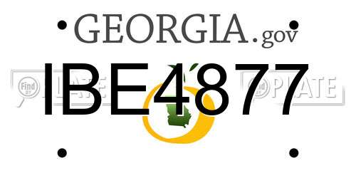 IBE4877 Georgia License Plate