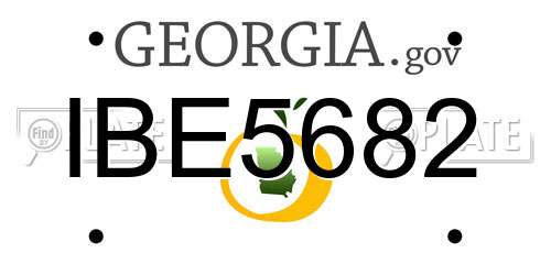 IBE5682 Georgia License Plate