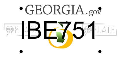 IBE751 Georgia License Plate