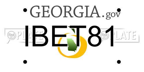IBET81 Georgia License Plate