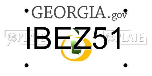 IBEZ51 Georgia License Plate