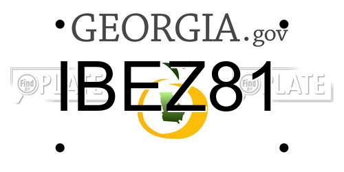 IBEZ81 Georgia License Plate