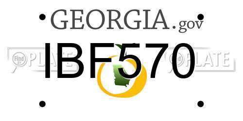 IBF570 Georgia License Plate