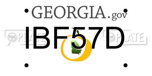 IBF57D Georgia License Plate