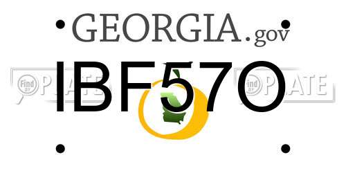 IBF57O Georgia License Plate