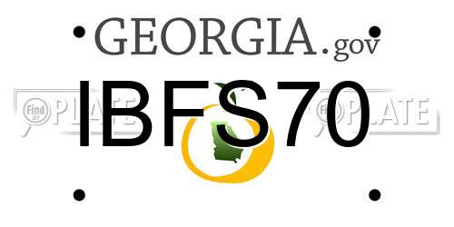IBFS70 Georgia License Plate