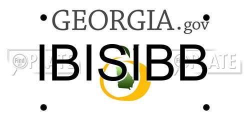 IBISIBB Georgia License Plate