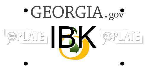 IBK Georgia License Plate
